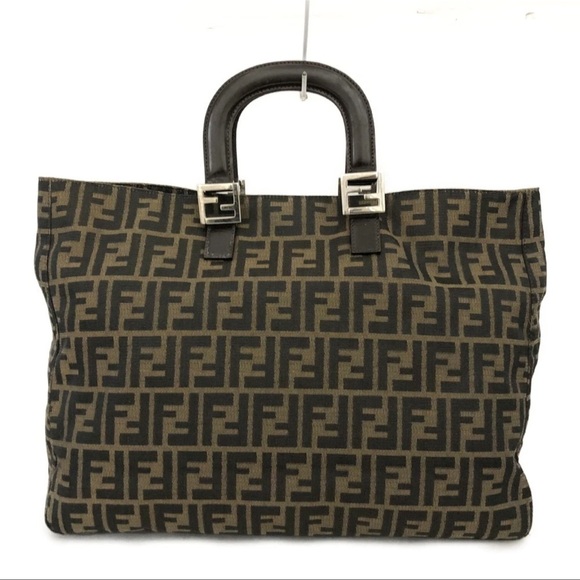 Fendi Handbags - AUTH Fendi Zucca Canvas Tote